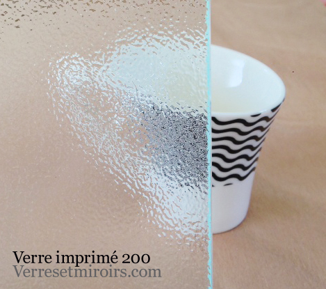 Verre imprimé 200 trempé (sécurit)