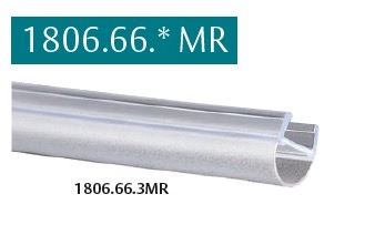 Joint translucide avec bourrelet longueur 2200 mm (verre 8 mm) masse réduite