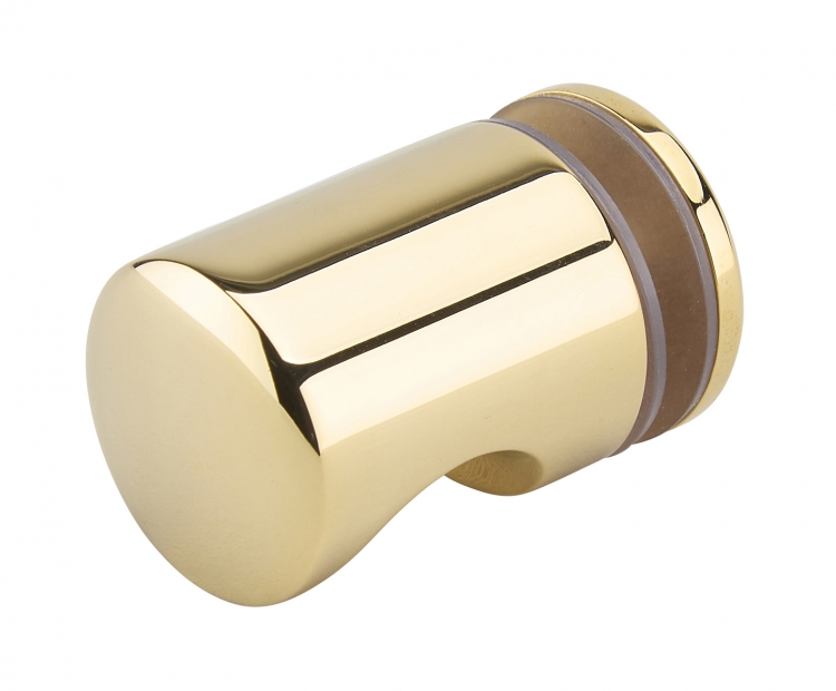 Bouton doré (ancienne réf.laiton poli) pour porte en verre