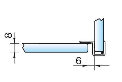 photo info Joint d'étanchéité porte/porte de douche 6 a 8mm 2500mm