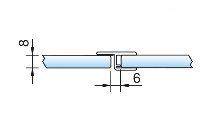 photo info Joint d'étanchéité porte/porte de douche verre 8mm 2500mm