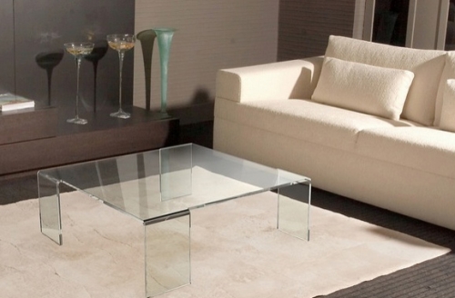 photo info Table basse en verre 1100x1100x380mm, ep. 12mm