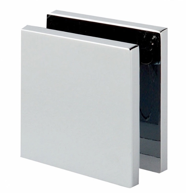 Pièce de fixation chromé brillant Carréa pour paroi de douche