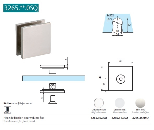 Joints d'étanchéités pour paroi et porte de douche.Bohle et Stremler ASSA  ABloy