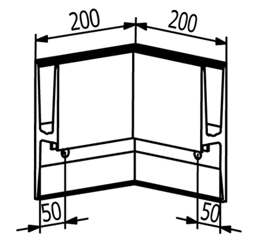 Angle intérieur pour profil garde corps