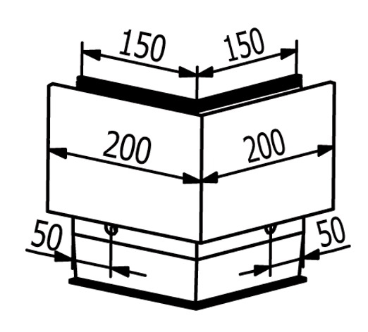 Angle extérieur pour profil garde corps