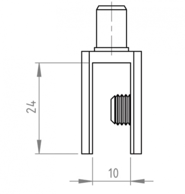 Pivot pour portes en verre (la paire)