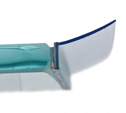 photo info Joint d'étanchéité autocollant avec lèvre d'étanchéité latérale, pour verre de 8 à 12 mm