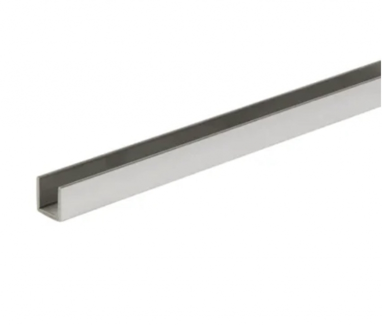 Profilé en U 15 x 15 mm, acier inoxydable 