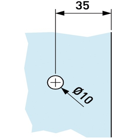 Bouton poignée pour système coulissant Aquant 40