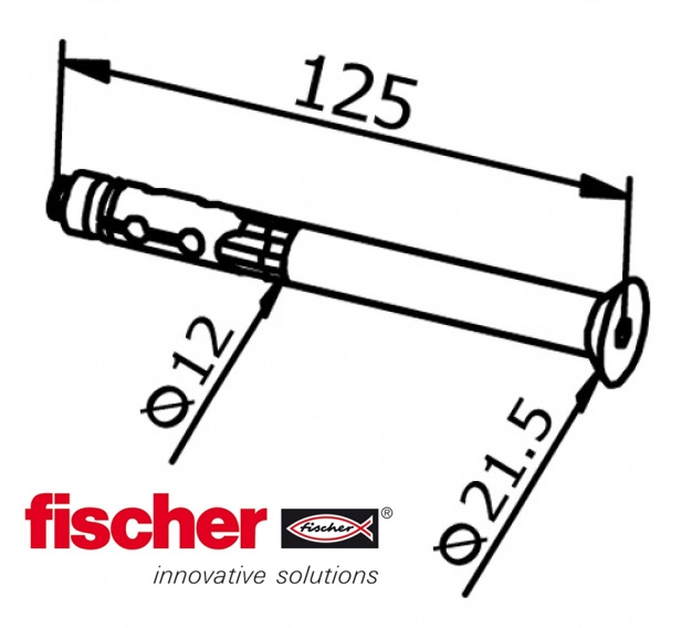 25 Chevilles Fischer à hautes performances FH II pour fixation garde corps