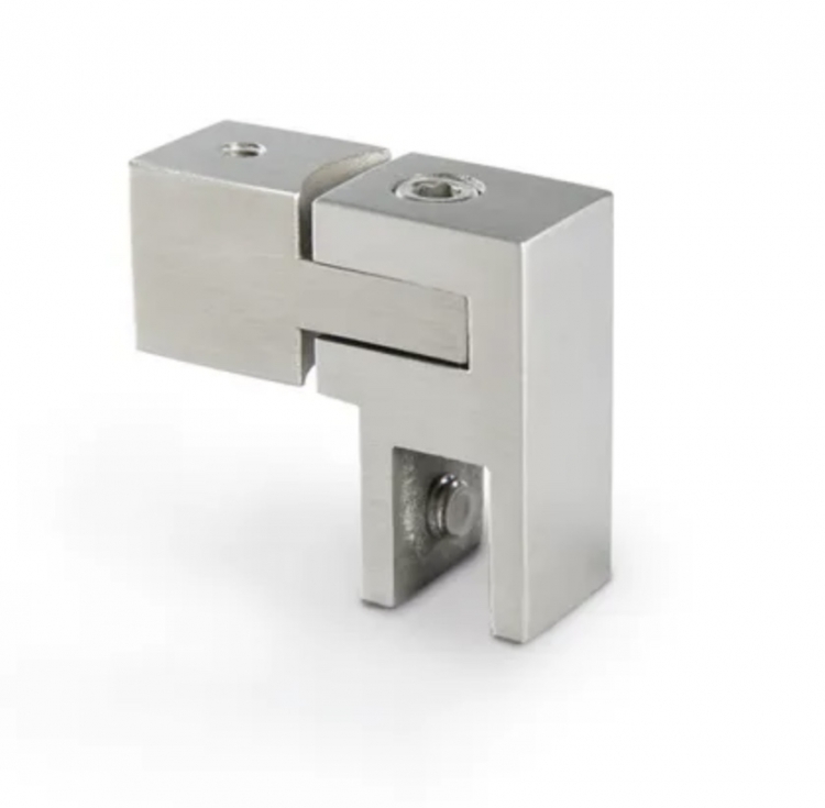 Raccord pour verre Square 15 inox brossé mat