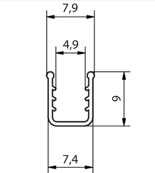 Profilé d'insertion 6mm 5M vitrine Vitris