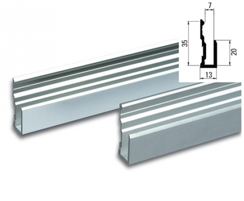 photo info Profilé pour miroirs aluminium anodisé 2m50