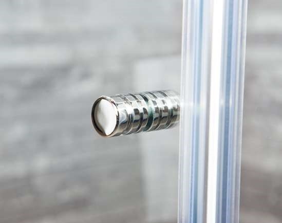 Bouton Laiton chromé brillant pour portes de douches Longueur de la poignée 30 mm