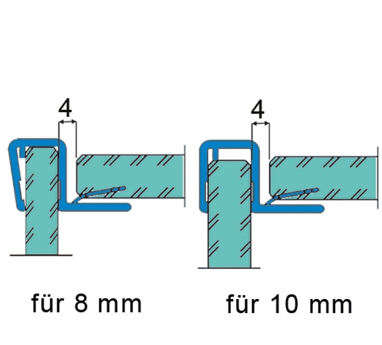 photo info Joint d'étanchéité pour porte/pan fixe 90° pour 8 - 10 mm