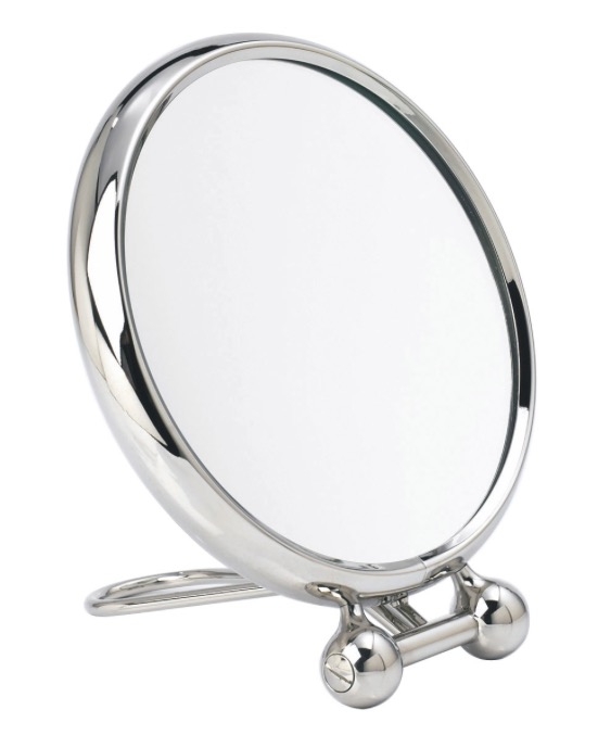 photo info Miroir grossissant x7 de voyage Marquise 15cm nickel