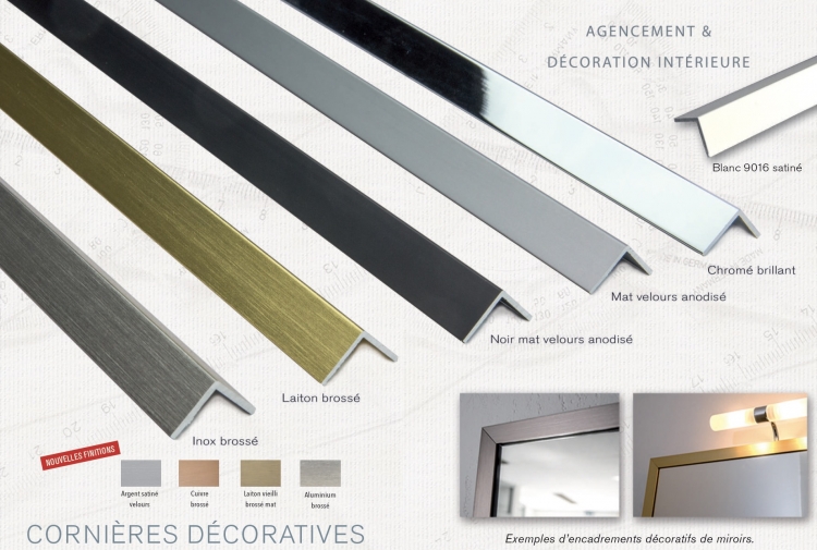 photo info Profil corni&egrave;re L 30x30 laiton bross&eacute; 3m