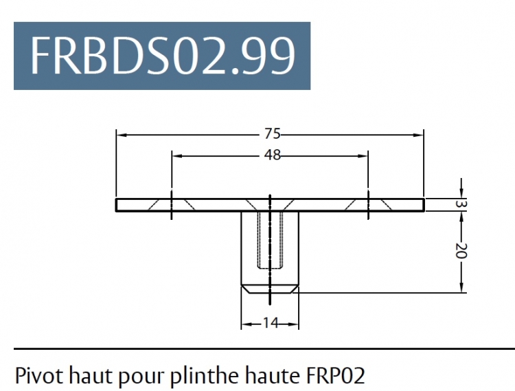 photo info Pivot haut pour les plinthes types 73-FRP01-FRP02