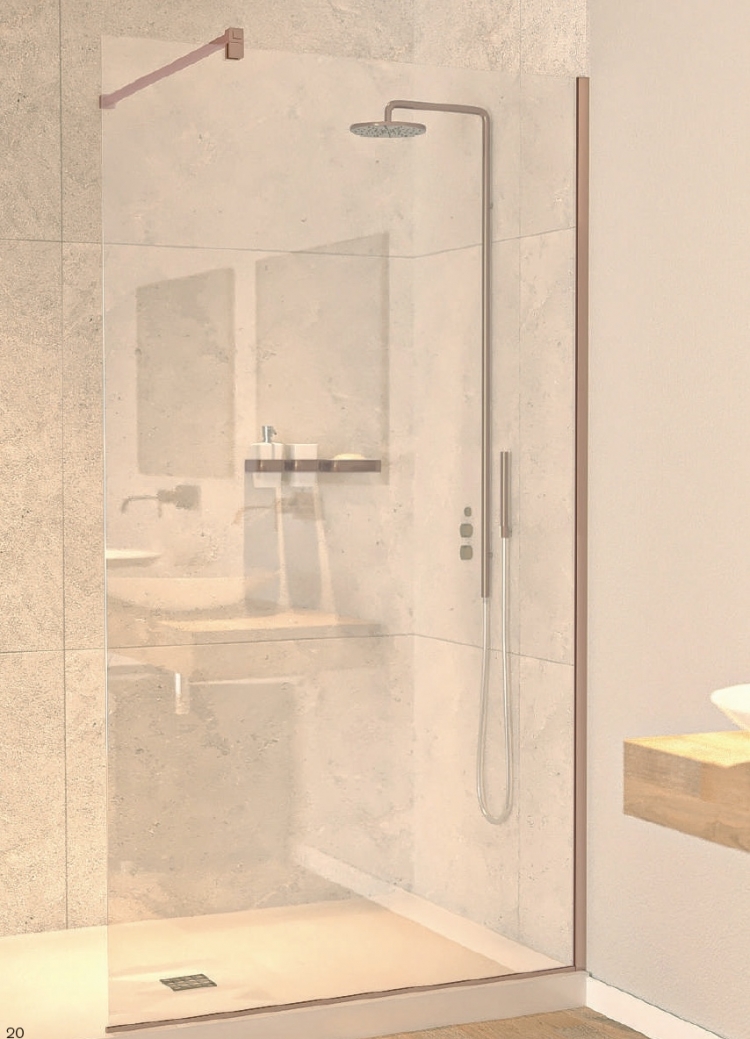 photo détail Kit raidisseur stabilisateur pivotant Cuivre brossé 1m30