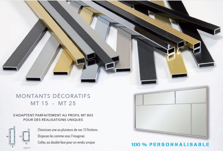 photo info Montant d&eacute;coratif MT15 laqu&eacute; blanc 9016 longueur 3m