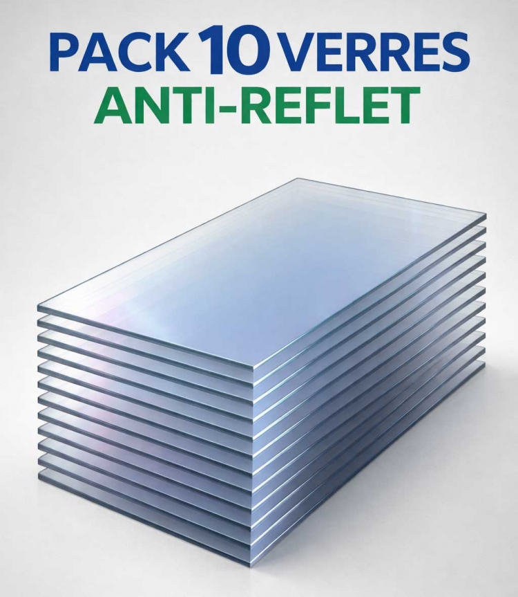 photo info 10 Verres anti reflet Matobel 2mm, 800x600mm , bords Coupe brute