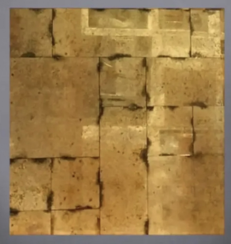 photo info Mozaique de miroirs vieillis Gold esprit Grandes Brasseries - 1m2