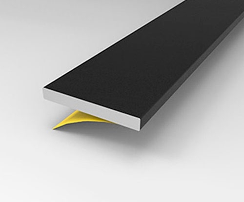 Profil Aluminium Plat 50x2mm - Longueur 1750mm - Laqué RAL 9005 Noir Mat