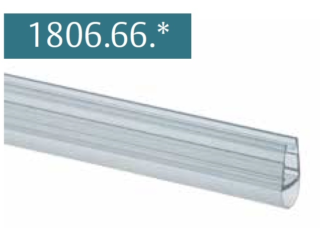 Joint bourrelet pour verre 8-10mm ref 1806.66.4 (étanchéité mur/porte de douche) 2200mm