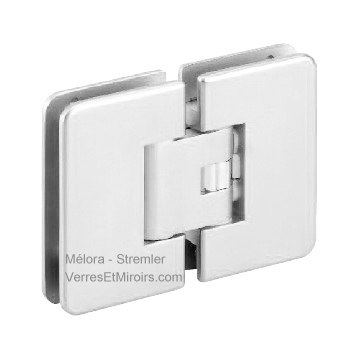2 Charni&egrave;res M&eacute;lora Verre/verre Chrom&eacute; brillant ref 3562.30.0R (pour douche)