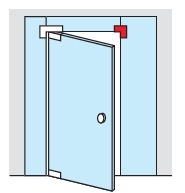 Condamnation pour porte coulissante de cabine en verre avec imposte