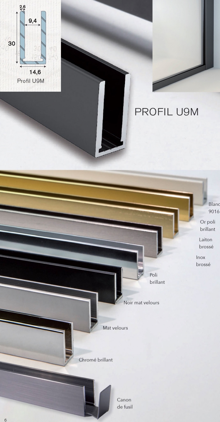 photo info Profil U9M laiton bross&eacute;, longueur 3m