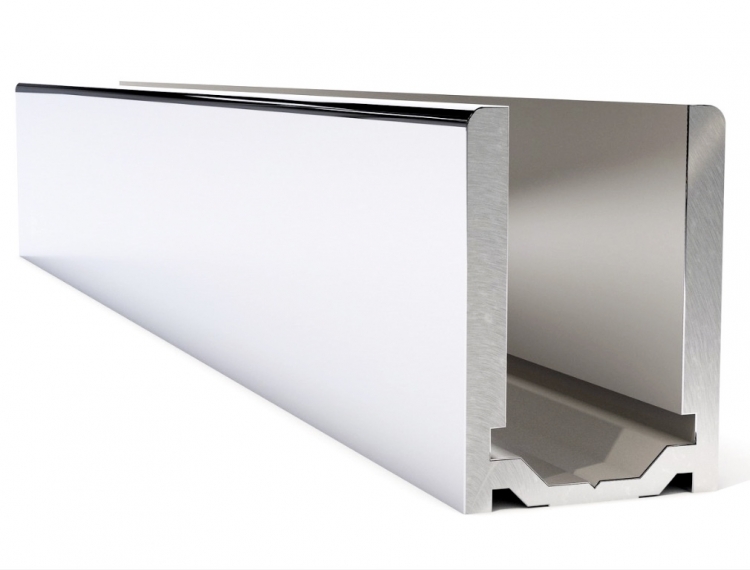 Profil U-fit chromé brillant 1000mm pour verre 8mm 
