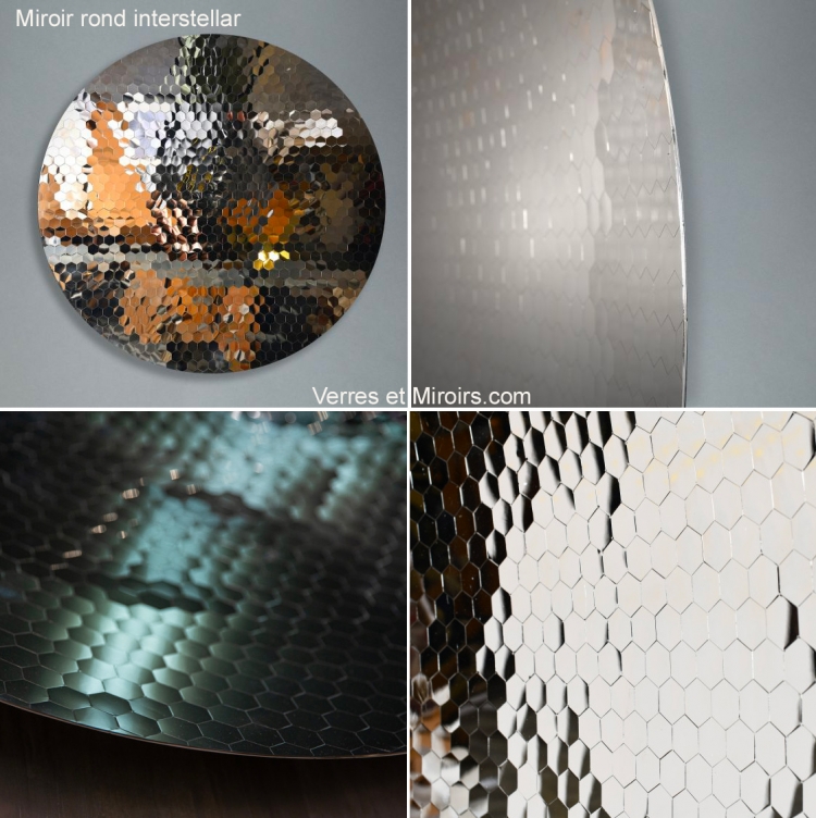 photo info Miroir bombé concave rond Design multifacettes Interstellar 1m de diamètre