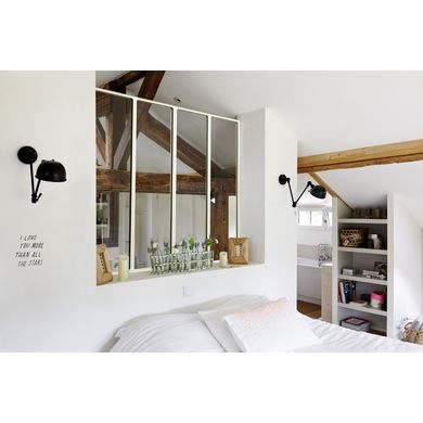 photo info Verri&egrave;re int&eacute;rieur aluminium laqu&eacute; RAL 9005 granit&eacute; Hauteur : 1400 Longueur : 1200 - 3 zones vitr&eacute;es 