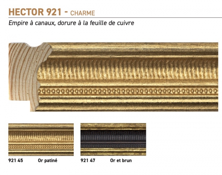 photo info Encadrement Nielsen Hector 921 45 Or patiné (au mètre linéaire) pré-coupé a 45