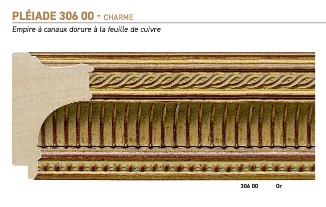 photo info Encadrement Nielsen Pleiade 306 Or (au mètre linéaire) pré-coupé a 45